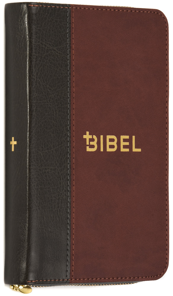 Die Bibel – Schlachter 2000 (Miniaturausgabe in PU-Einband, grau/braun)